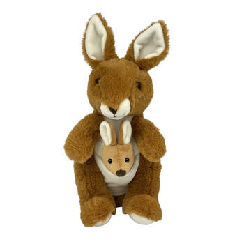Momoko Aust Kangaroo Animal Stuffed Doll Kids/Children Soft Plush Toy 25cm Brown