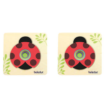 2PK Beleduc Layer Puzzle Ladybug Sequencing Game Educational Toy Kids/Children - 3y+