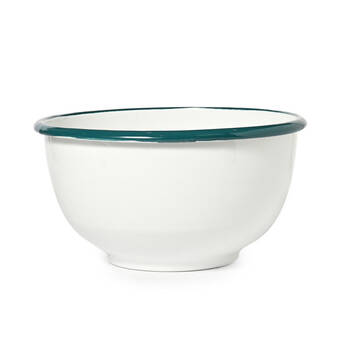 St. Clare Enamel Mixing Bowl 18cm Cooking Baking Round White