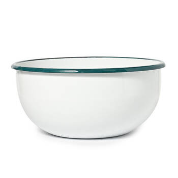 St. Clare Enamel Mixing Bowl 22cm Cooking Baking Round White