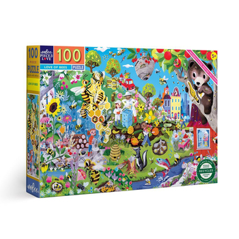 100pc eeBoo Jigsaw Puzzle Love of Bees 45x68cm Educational Game 5+