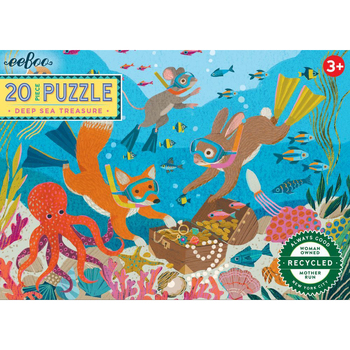 20pc eeBoo Jigsaw Puzzle 28x38cm Game Deep Sea Treasure 3+