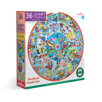 36pc eeBoo Round Jigsaw Puzzle 58.5cm Good Deeds 3+