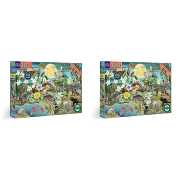 2x 100pc eeBoo Jigsaw Puzzle Love of Nocturnal Life 61x40.6cm Educational Game 5+