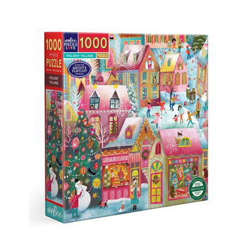 1000pc eeBoo Jigsaw Puzzle Game Holiday Village 14+