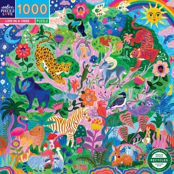 1000pc eeBoo Jigsaw Puzzle Game Life in a Tree 14+