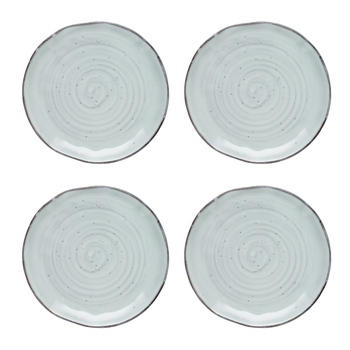 4PK Ecology Ottawa Lichen Stoneware Side Serving Plate 21cm