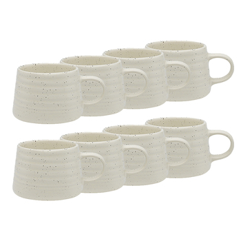 8PK Ecology Ottawa Calico 85ml/5.5cm Macchiato Cup - White