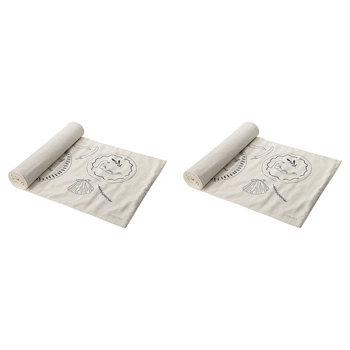 2PK Ecology Cotton/Linen Feast Table Runner 40x180cm Flax