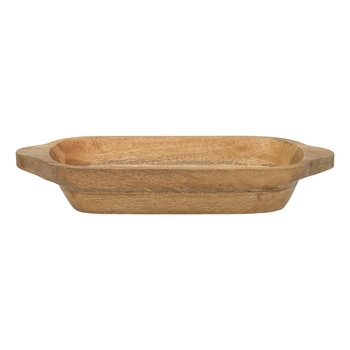 Ecology Mango Wood Kitchenware Drift Oval Shallow Bowl w/ Handle 37cm
