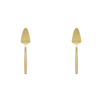 2PK Ecology Stainless Steel & Enamel Alto Cake Server Gold 26cm
