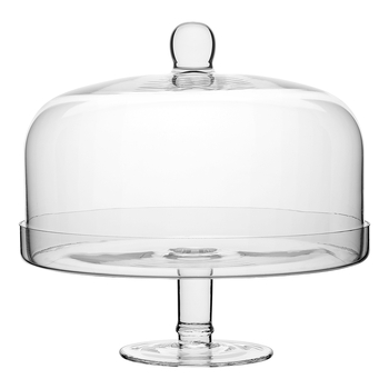 Ecology Soda Lime Glass Classic Cake Stand w/ Dome 28cm