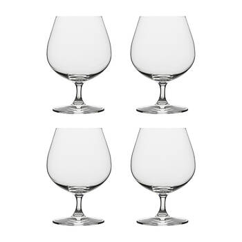 4pc Ecology Crystalline Glass Classic Brandy Drinking Glasses 400ml/14cm