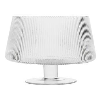 Ecology Classic Timeless Soda Lime Glass Trifle Dessert Bowl Ridged Clear