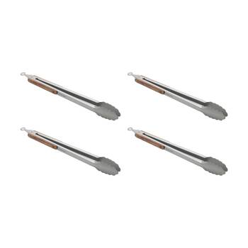 4PK Ecology Provisions Tongs Acacia/Stainless Steel 36cm Natural