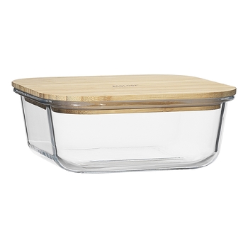 Ecology Nourish 18cm Square Clear Glass Storage Container w/ Lid