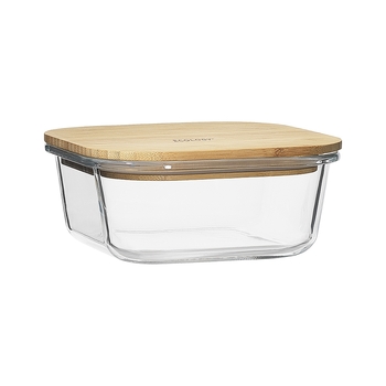 Ecology Nourish 15cm Square Clear Glass Storage Container w/ Lid
