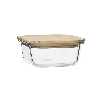 Ecology Nourish 13.5cm Square Clear Glass Storage Container w/ Lid
