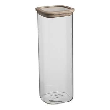 Ecology Store Square 2.1L/29cm Glass Canister w/ Lid - Clear