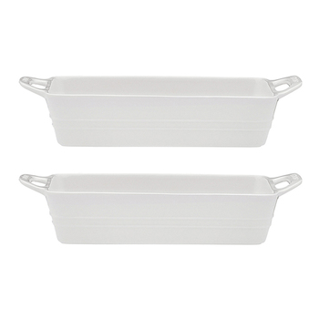 2PK Ecology Signature 30.5x14cm Rectangular Baker - White