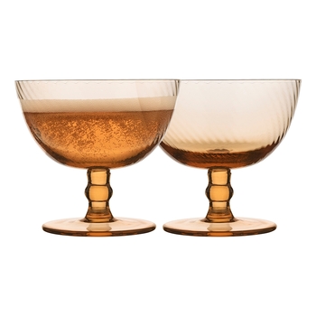 4pc Ecology Aveline Cocktail Drinking Glasses Set Marigold 225ml