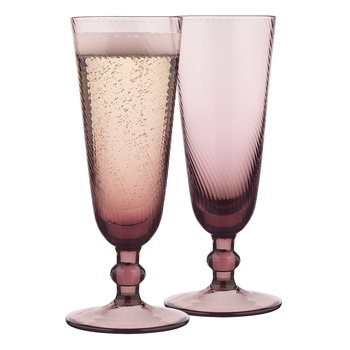 4pc Ecology Aveline Glass Champagne Flutes/Glasses Set Plum 150ml