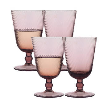 4pc Ecology Aveline Glass Wine/Drinking Goblets Set Plum 280ml