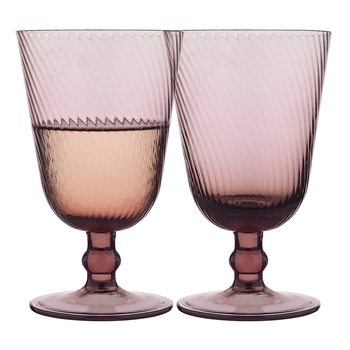 4pc Ecology Aveline Glass Wine/Drinking Goblets Set Plum 280ml