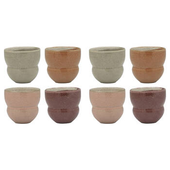 8pc Ecology Galet Stoneware Cuddle Mugs 270ml - Berry