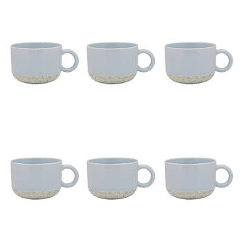 6PK Ecology Stoneware 340ml Horizon Hull Coffee/Tea Mug 10.2x13.9cm Blue