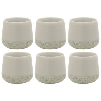 6PK Ecology Stoneware Kitchenware Hull Cuddle Drinking Mug Cup 270ml/9cm Ecru