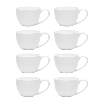 8PK Ecology 100ml Canvas Espresso Cup Coffee/Tea Mug - White