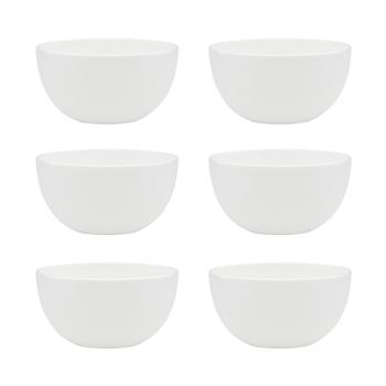 6PK Ecology 10cm Canvas Rice Bowl Coupe Dinnerware - White