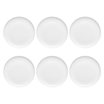 6PK Ecology 15cm Canvas Cake Plate Coupe Sweets Platter Tableware - White