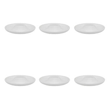 6PK Ecology Fine Bone China Canvas Egg Plate 15cm - White