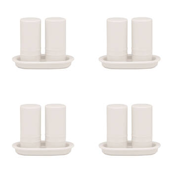 4PK Ecology Signature Porcelain Kitchen Salt & Pepper Set
