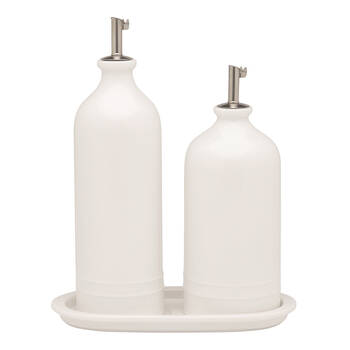 Ecology Signature Porcelain Kitchen Oil & Vinegar Set