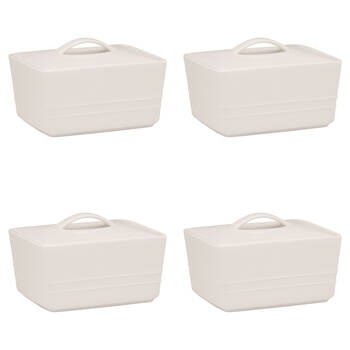 4PK Ecology Signature Porcelain Kitchen Lid Butter Dish 500g