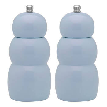 2PK Ecology High Gloss Rubber Wood Salt and Pepper Pod Grinder 15.5cm Horizon