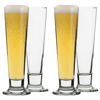 4pc Ecology Classic 420ml Pilsner Beer Glasses Set