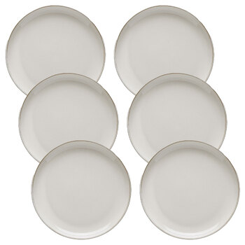 6PK Ecology Stoneware Dinnerware Element Side Plate 20cm Blanc