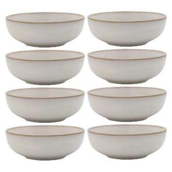 8PK Ecology Stoneware Dinnerware Element Bowl 18cm Blanc
