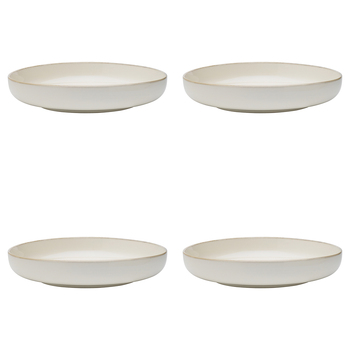 4PK Ecology Stoneware Dinnerware Element Dinner Bowl 22cm Blanc