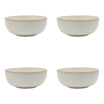 4PK Ecology Stoneware Dinnerware Element Laksa Bowl 20cm Blanc