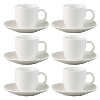 6PK Ecology Elegant Tableware Porcelain Haven Espresso Cup & Saucer 80ml