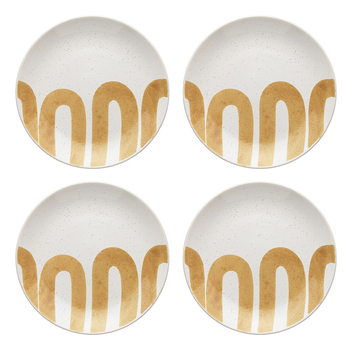 4PK Ecology Nomad Stoneware Glazed Side Plate 21cm Amber