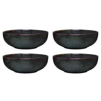 4PK Ecology Element 18cm Stoneware Soup Bowl Round - Raven
