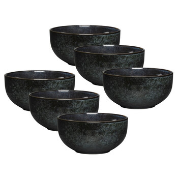 6PK Ecology Element 14cm Stoneware Noodle Bowl Round - Raven