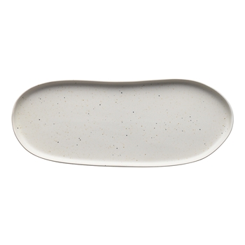 Ecology Domus 35cm Stoneware Oblong Plate Serving Platter - Ecru
