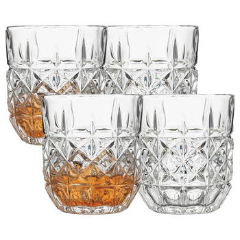 4pc Ecology Matis Soda Lime Glass Whiskey Drinking Glasses 250ml Clear